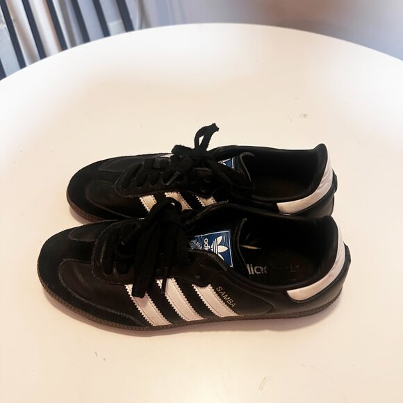 Adidas Samba Classic Sneakers Black White Gum Sole | US Women's 8 / US Men's 7 - Picture 4 of 14